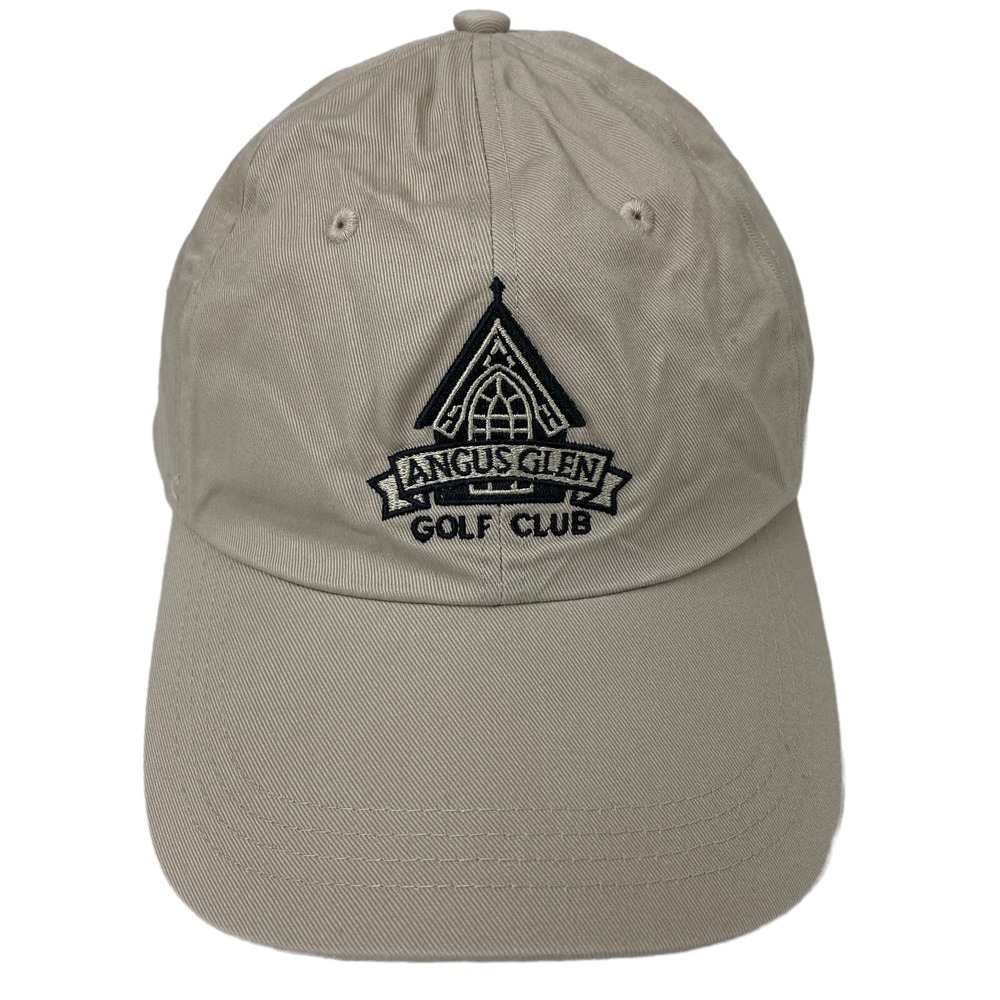 Ahead Angus Glen Golf Club Adult Hat Beige Tan Classic Cut Adjustable Cotton Cap